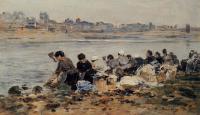 Boudin, Eugene - Laundresses on the Bankes of the Touques